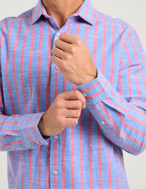 Camisa casual Weekend Premium de algodón manga larga para hombre