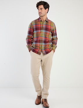 Camisa casual Weekend de algodón manga larga para hombre