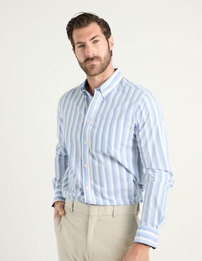 Camisa casual Weekend de algodón manga larga para hombre
