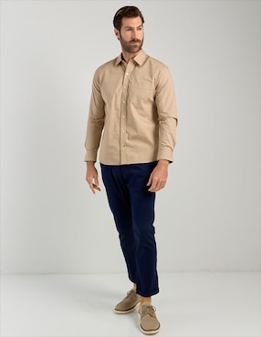Camisa casual Weekend de algodón manga larga para hombre