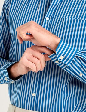 Camisa casual Weekend de algodón manga larga para hombre