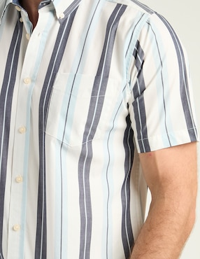 Camisa Casual Weekend de algodón manga corta para hombre