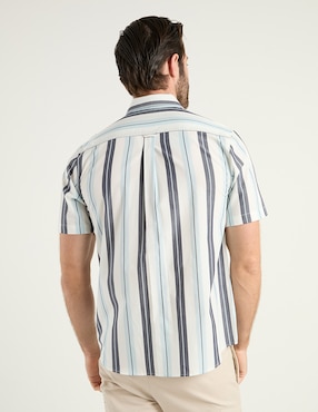 Camisa Casual Weekend de algodón manga corta para hombre