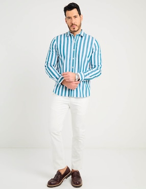 Camisa casual Weekend de algodón manga larga para hombre