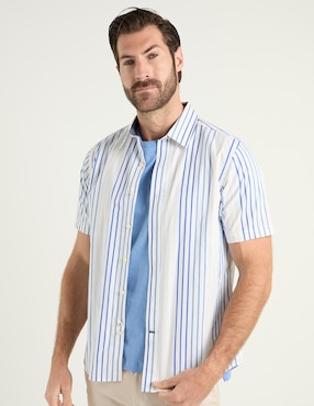 Camisa casual Weekend de algodón manga corta para hombre