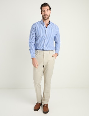 Camisa casual Weekend de algodón manga larga para hombre