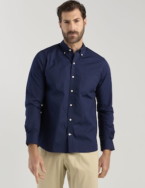 Camisa business casual Weekend de algodón manga larga para hombre