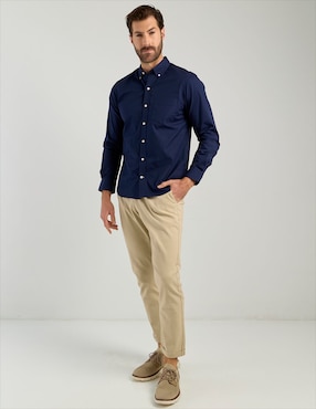 Camisa business casual Weekend de algodón manga larga para hombre