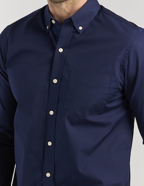 Camisa business casual Weekend de algodón manga larga para hombre