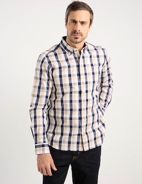 Camisa casual Weekend de algodón manga larga para hombre