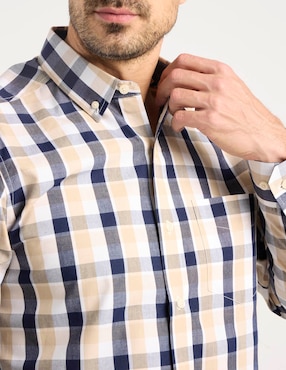 Camisa casual Weekend de algodón manga larga para hombre