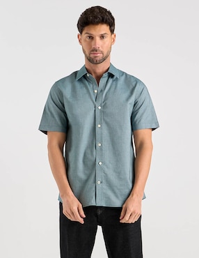 Camisa casual Weekend de algodón manga corta para hombre