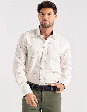 Camisa Weekend de algodón manga larga para hombre