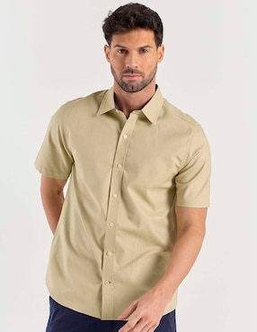 Camisa casual Weekend de algodón manga corta para hombre
