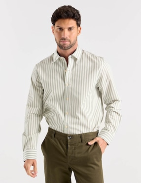 Camisa Weekend de algodón manga larga para hombre