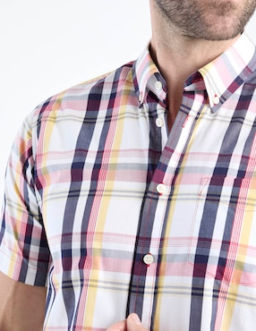 Camisa casual Weekend de algodón manga corta para hombre