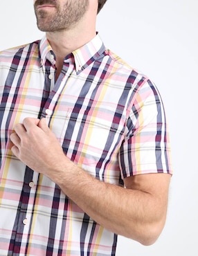 Camisa casual Weekend de algodón manga corta para hombre
