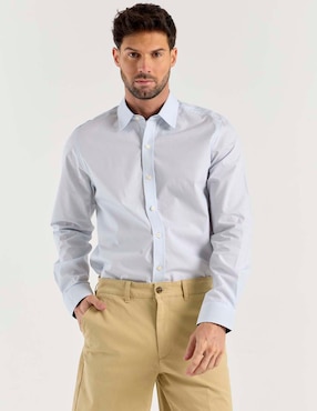 Camisa casual Weekend de algodón manga larga para hombre
