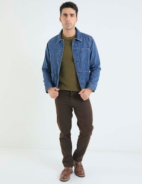 Sobrecamisa casual Weekend de algodón manga larga para hombre