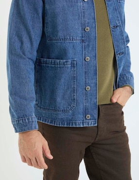 Sobrecamisa casual Weekend de algodón manga larga para hombre