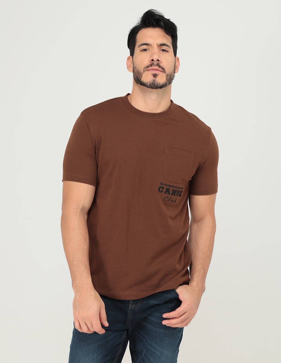 Playera cafe online hombre