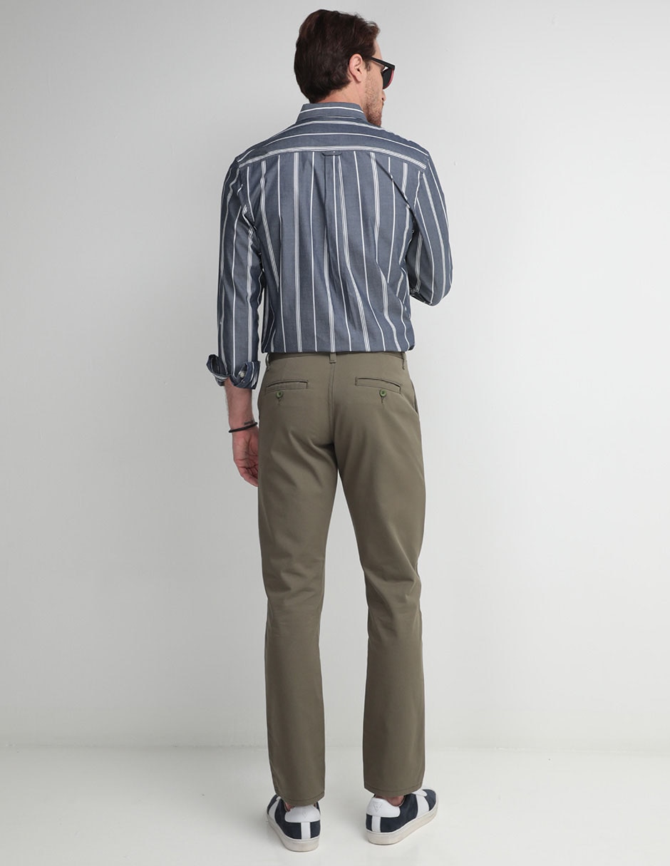 Pantalón straight de gabardina para hombre 5