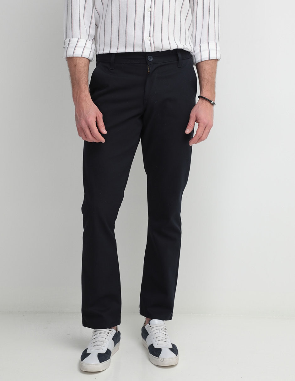 Pantalón straight de gabardina para hombre 1
