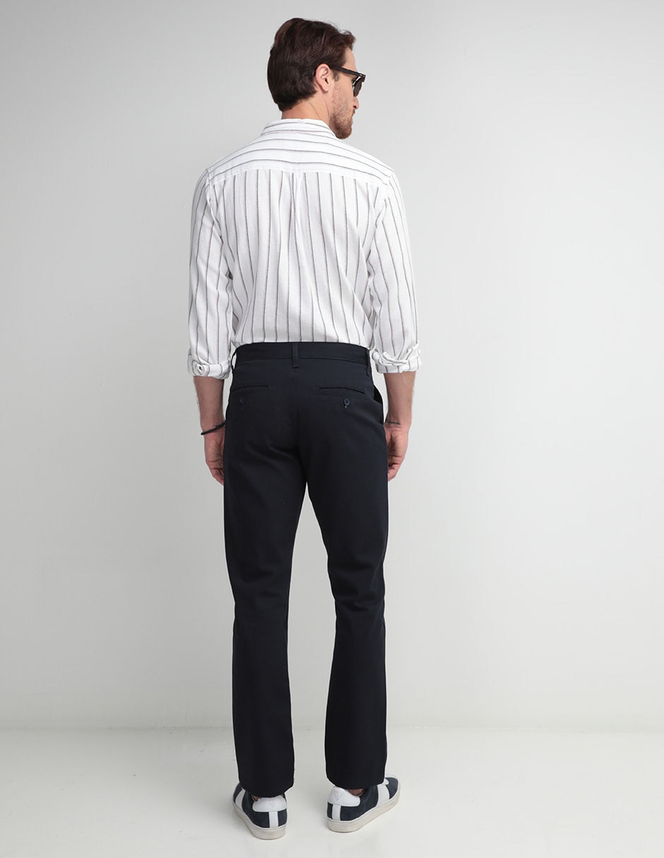 Pantalón straight de gabardina para hombre 5