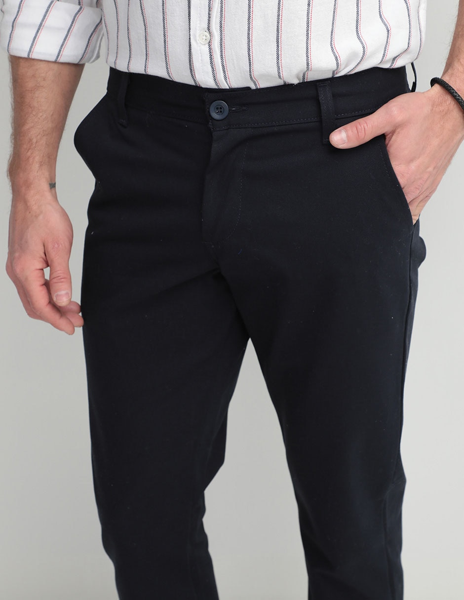 Pantalón straight de gabardina para hombre 7