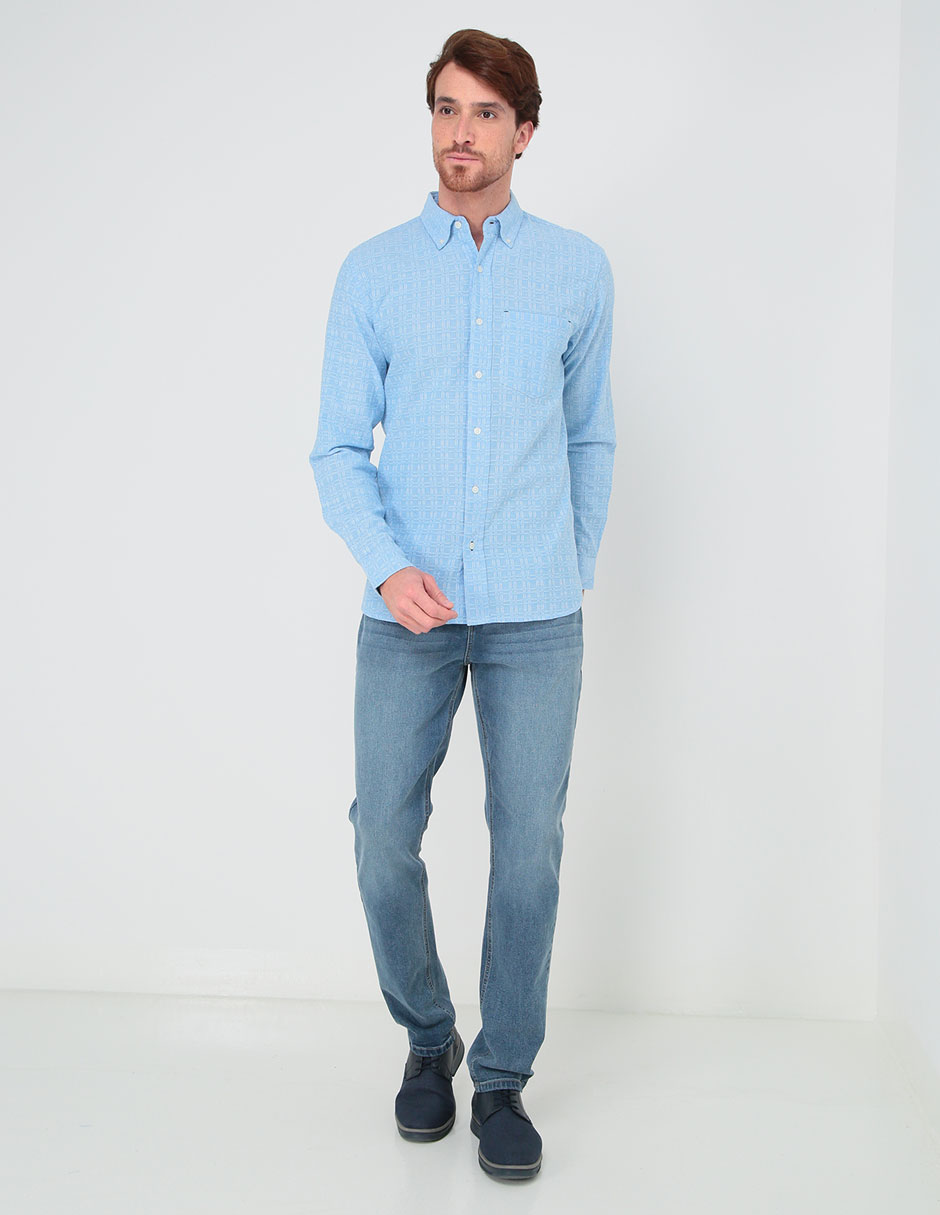 Camisa casual manga larga para hombre 3