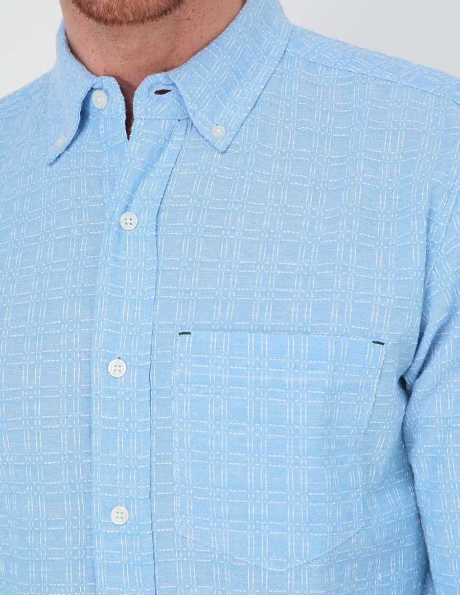 Camisa casual manga larga para hombre 4