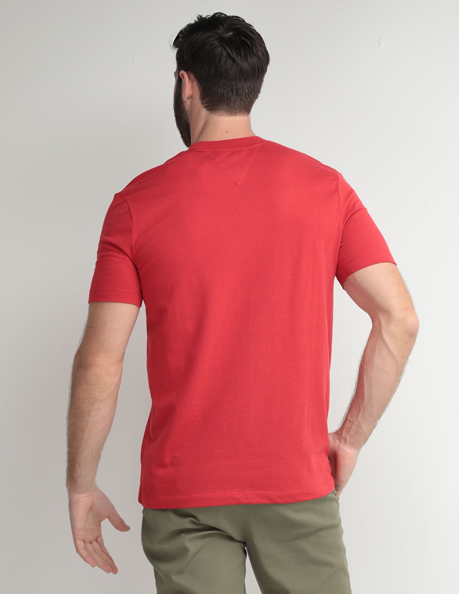 PLAYERA WEEKEND, CH, CARMÍN CLARO LISO