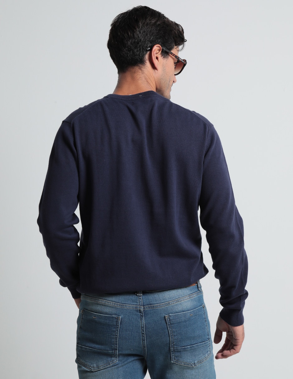 SUETER WEEKEND, G, AZUL MARINO LISO CER