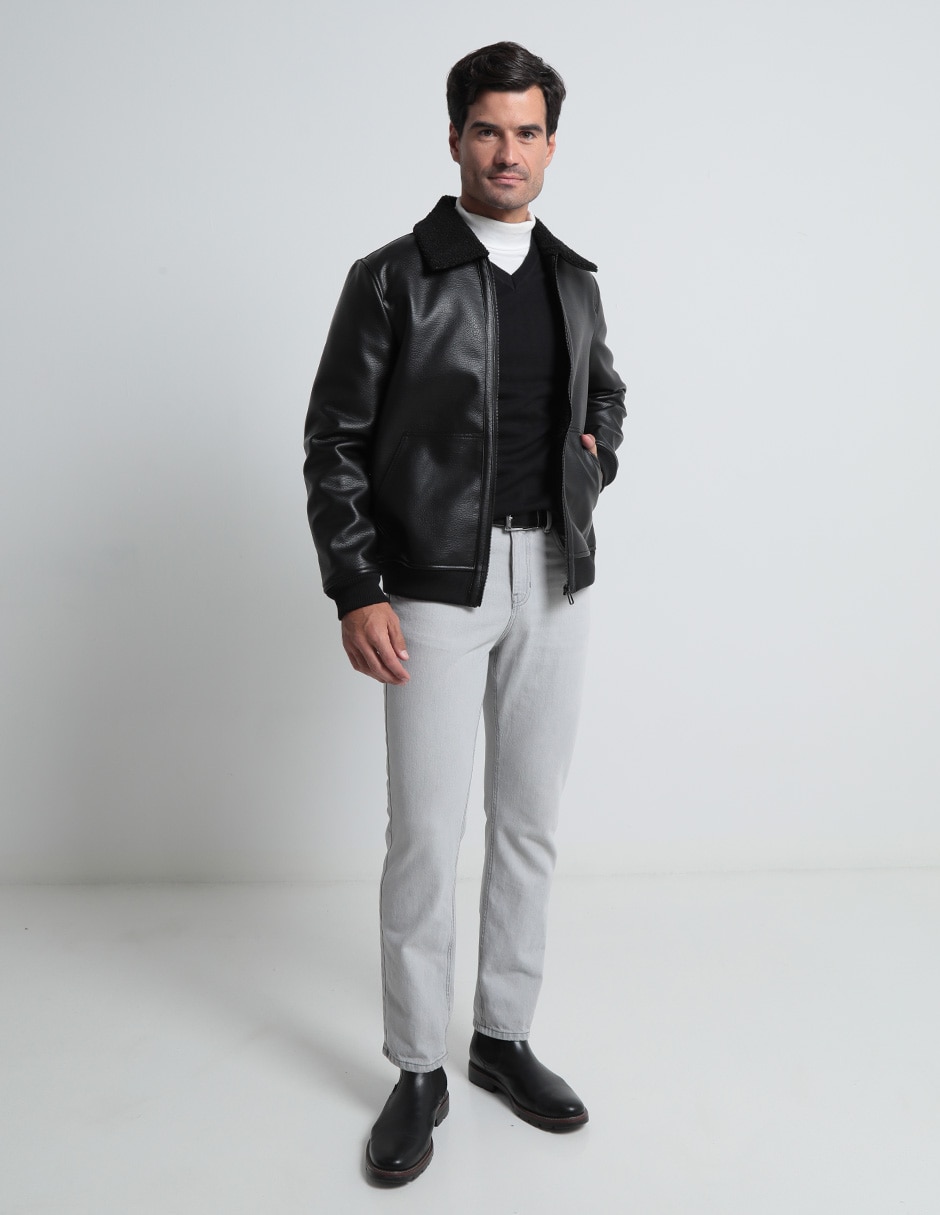 Sueter cuello V para hombre 3