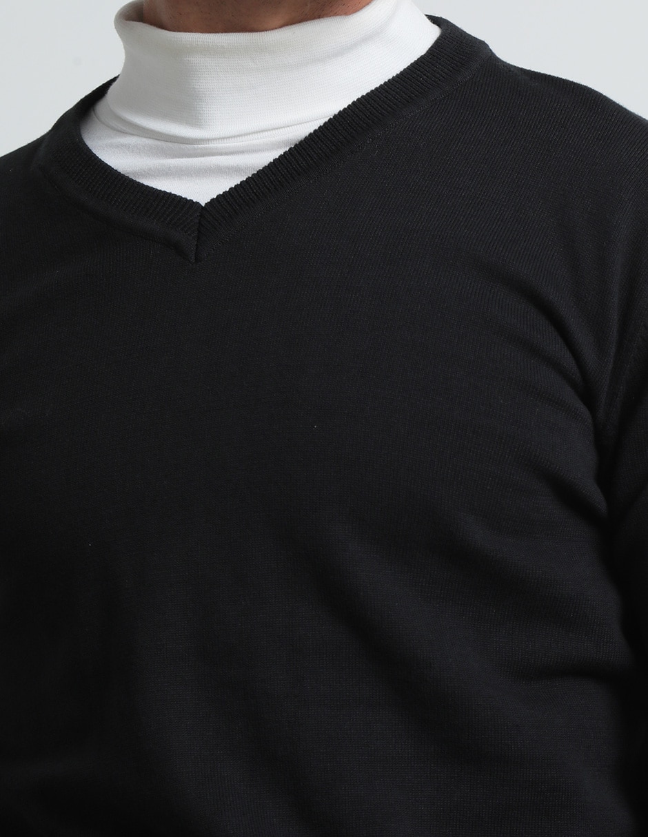 Sueter cuello V para hombre 4