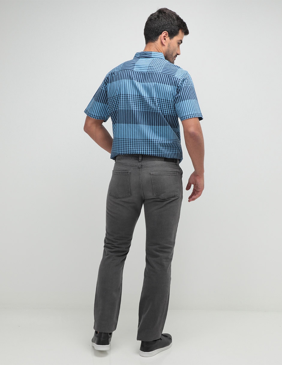 Jeans straight lavado obscuro para hombre 2