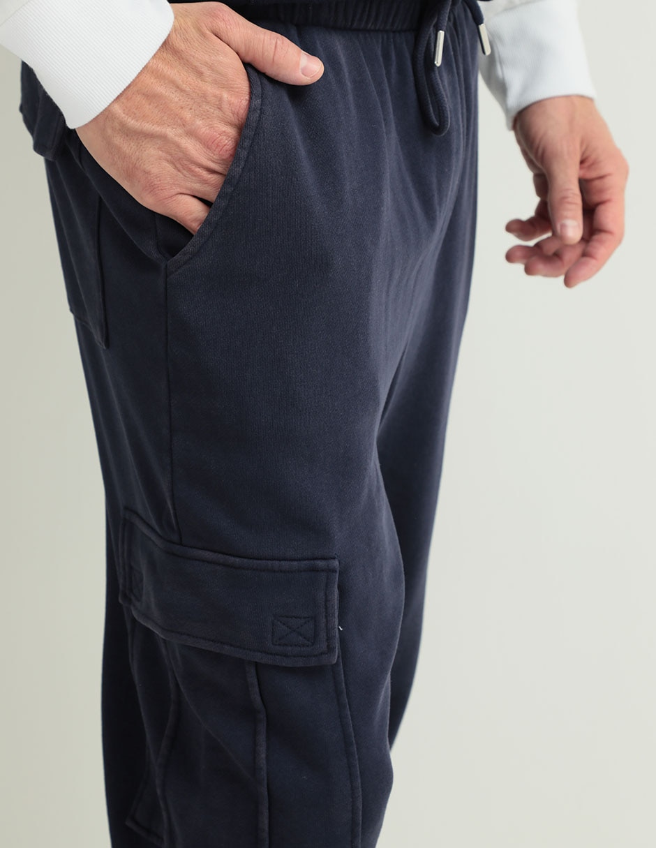 Pants regular con jareta para hombre 4