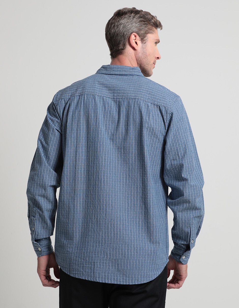 Camisa casual de algodón manga larga para hombre 2