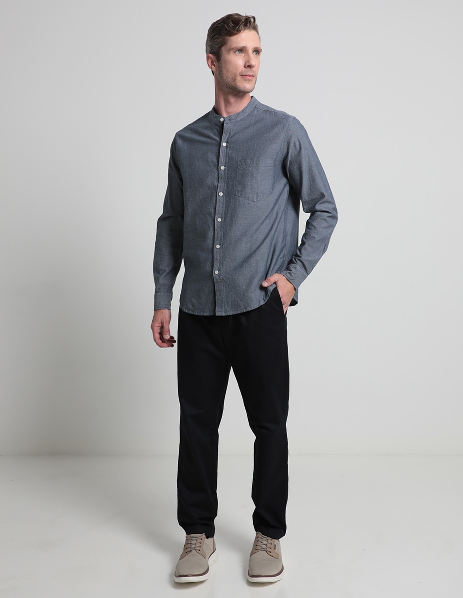 Camisa casual de algodón manga larga para hombre 3