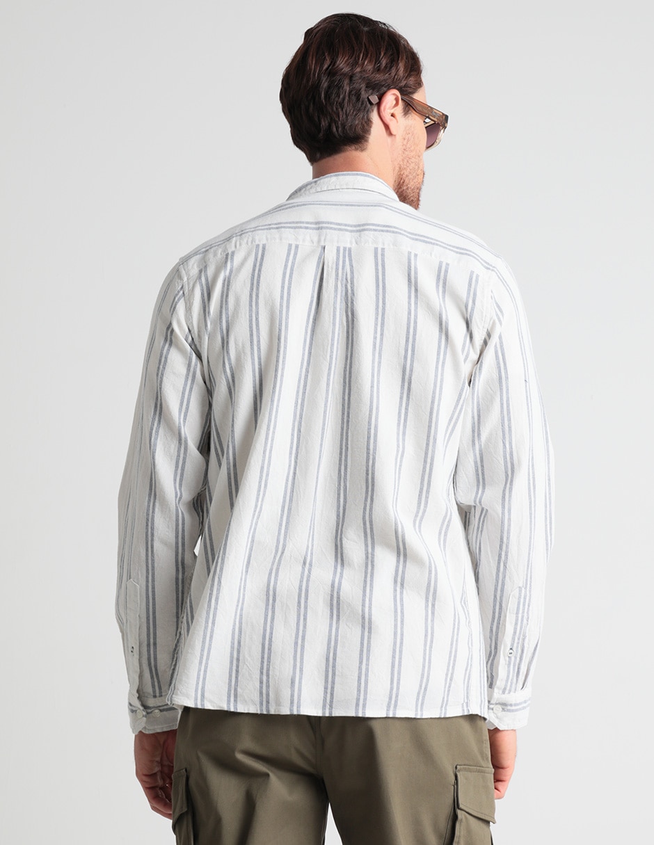Camisa casual de algodón manga larga para hombre 2