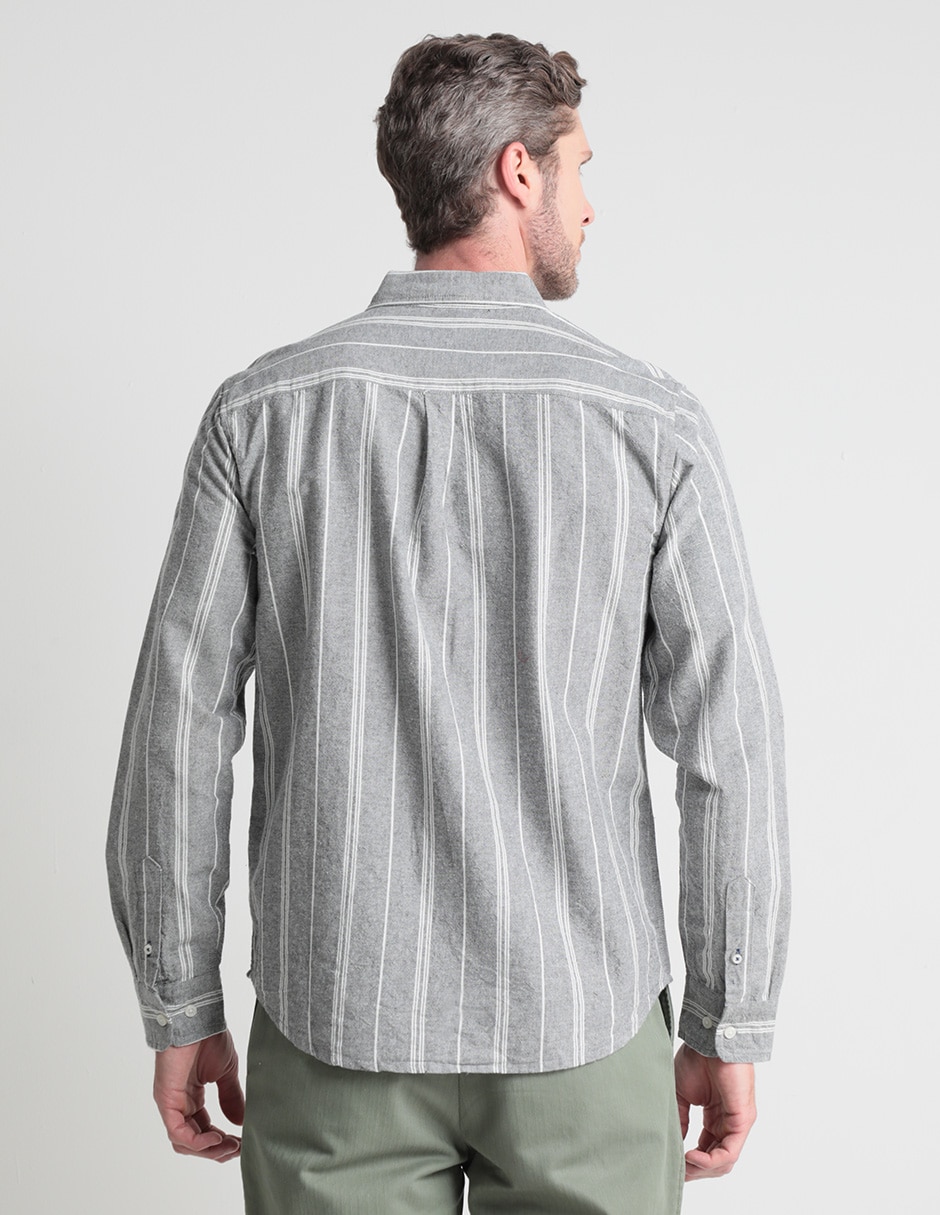 Camisa casual de algodón manga larga para hombre 2