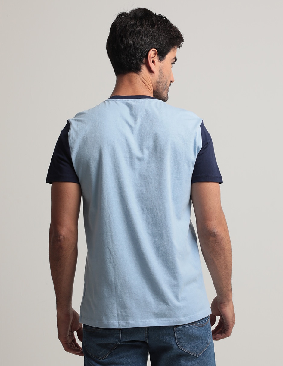 Playera cuello henley para hombre 2
