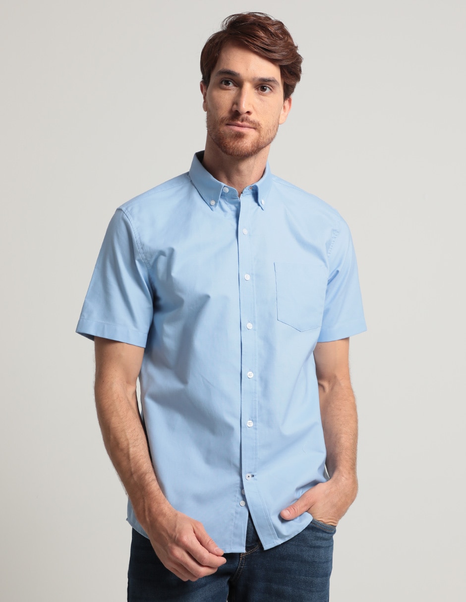 Camisa casual de algodón manga corta para hombre Camisa casual de algodón manga corta para hombre