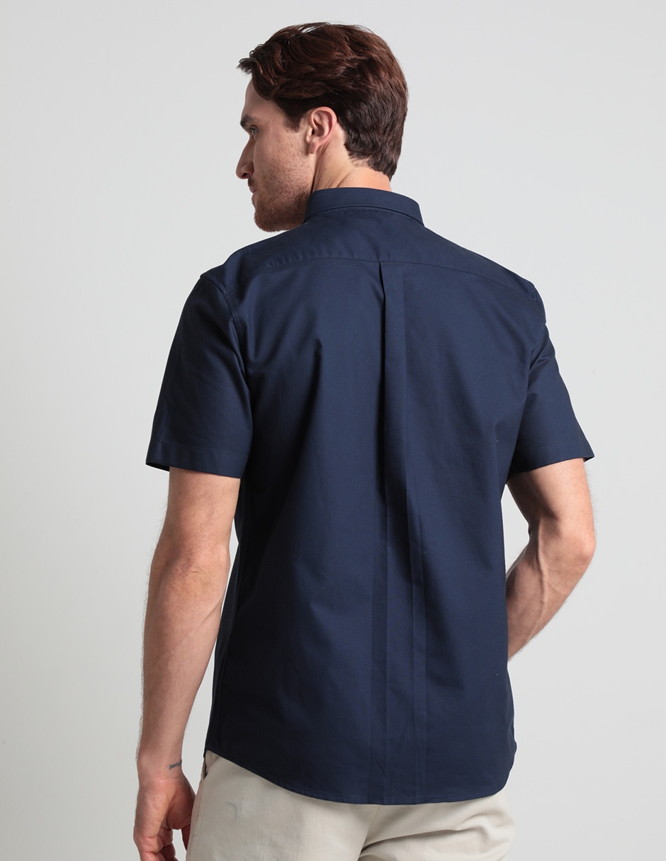Camisa casual de algodón manga corta para hombre 2