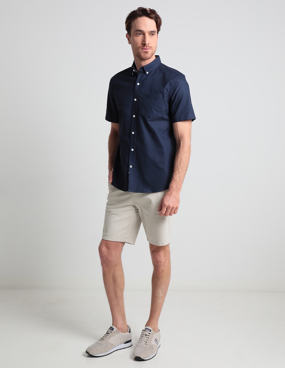 Camisa casual de algodón manga corta para hombre 3