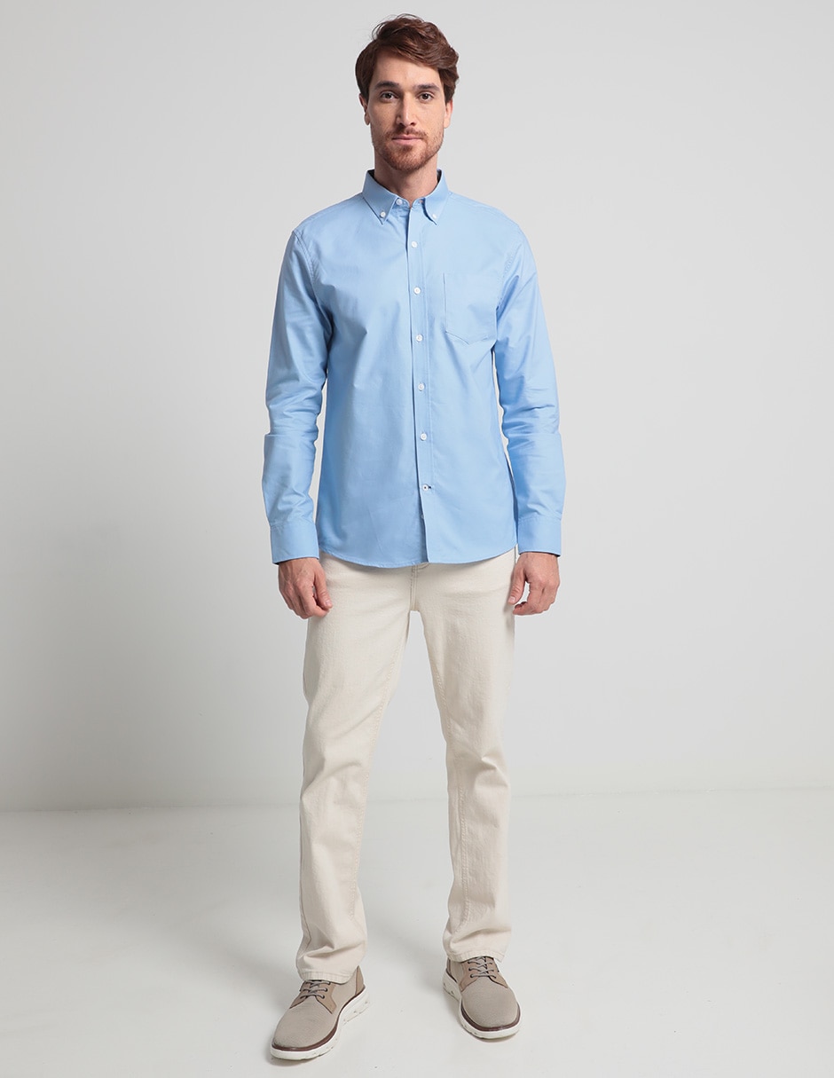 Camisa casual de algodón manga larga para hombre 3