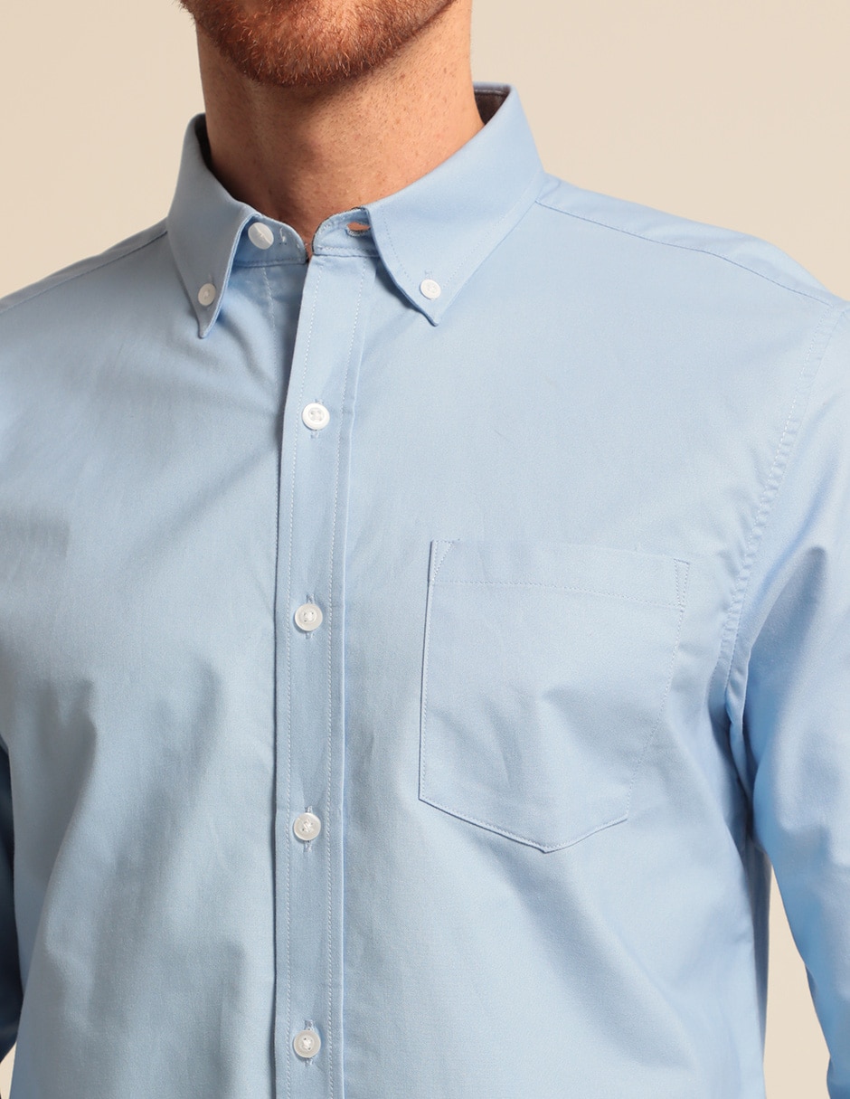 Camisa casual de algodón manga larga para hombre 4