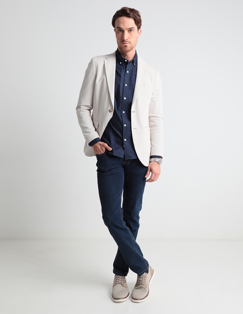 CAMISA WEEKEND, M, AZUL MARINO LISO M L