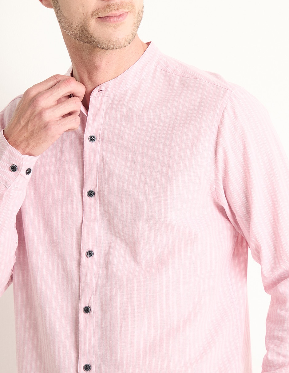 Camisa casual de algodón manga larga para hombre 4