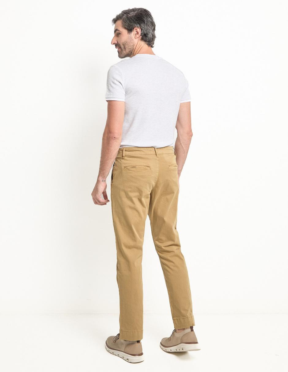 Pantalón chino recto de algodón para hombre 2